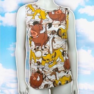 ❤️ DISNEY The Lion King Muscle Tank Top Simba Timon Pumbaa Disneybounding